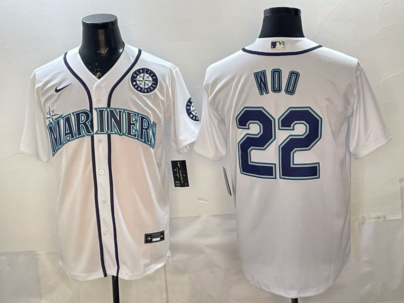 Men Seattle Mariners #22 Woo White Game 2026 Nike MLB Jersey style 005->seattle mariners->MLB Jersey